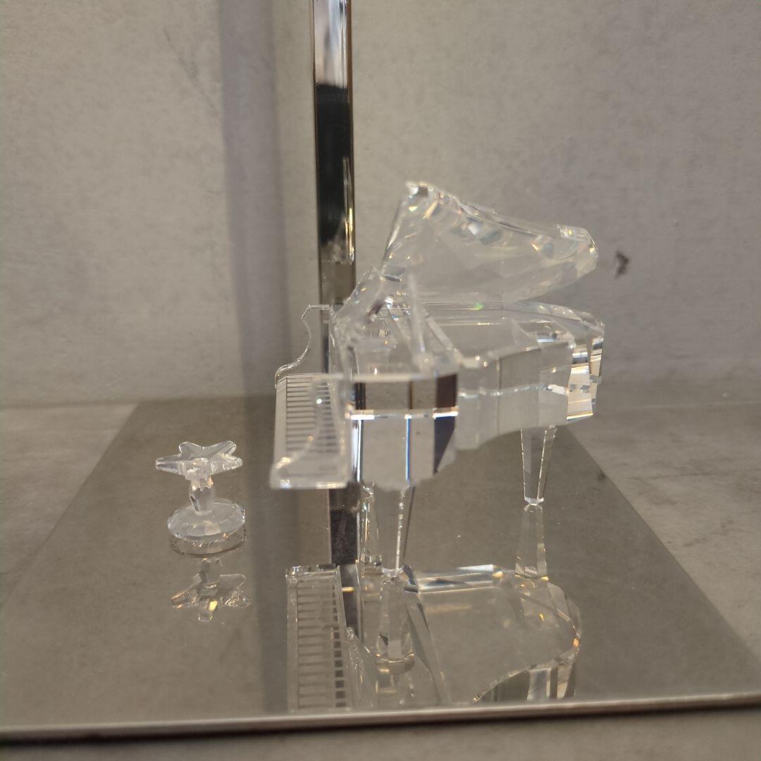 美品 SWAROVSKI スワロフスキー クリスタル 置物 グランドピアノ 箱付