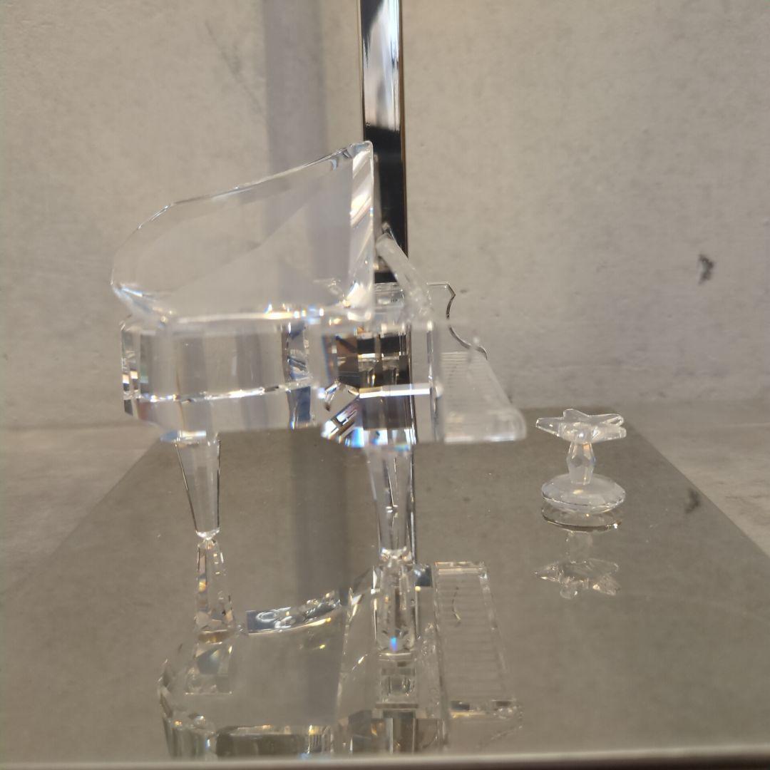 美品 SWAROVSKI スワロフスキー クリスタル 置物 グランドピアノ 箱付