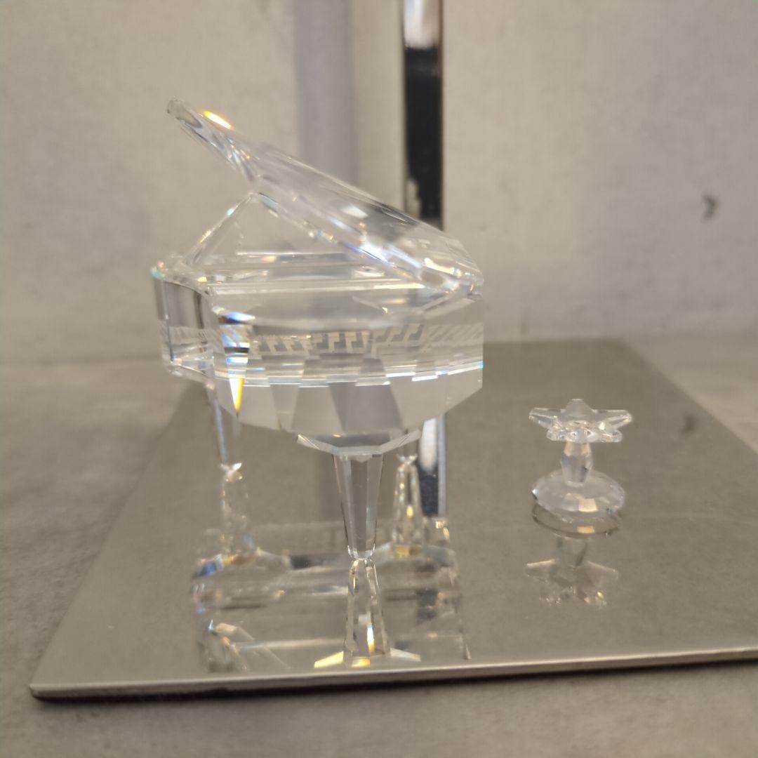 美品 SWAROVSKI スワロフスキー クリスタル 置物 グランドピアノ 箱付