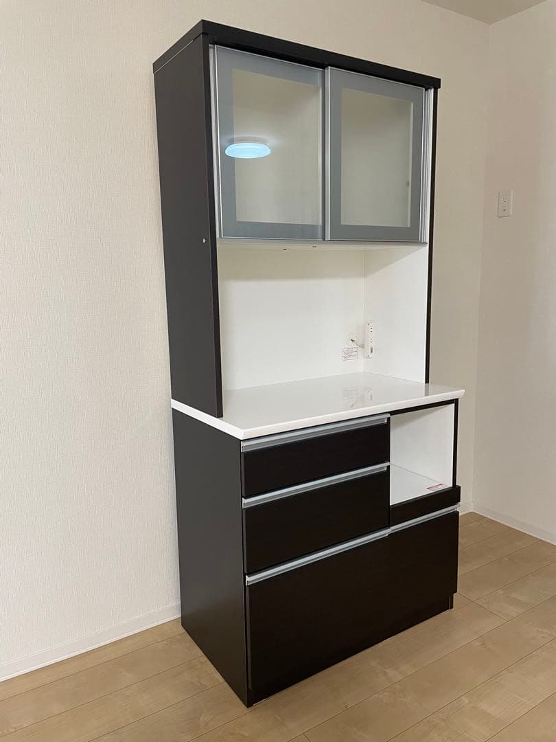 【ニトリ】未使用　カップボード　食器棚　キッチンボード　90