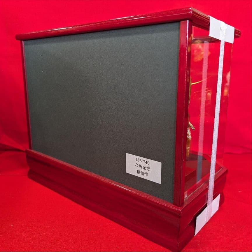 五月人形 兜飾り アクリルケース 上杉謙信 龍 彫金 木製 金色 子どもの日