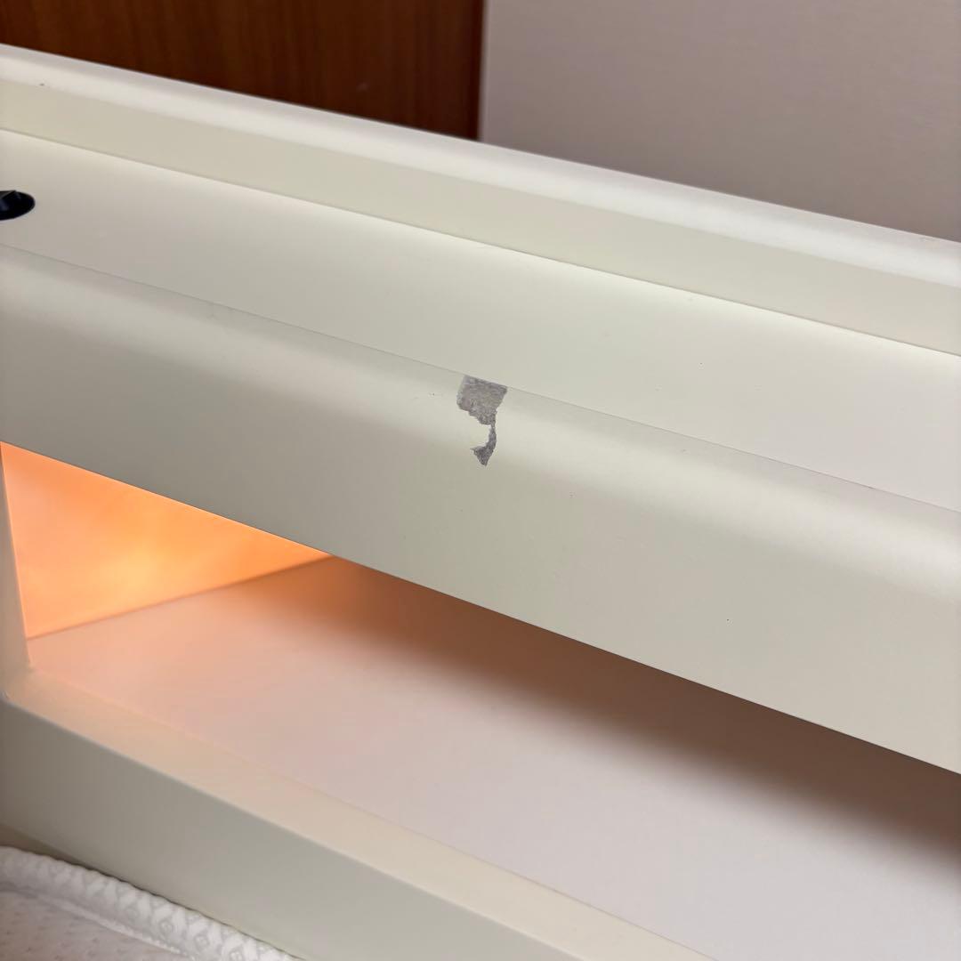 収納付きベッド　シングルサイズ　リアスター　モダンライト・コンセント付き