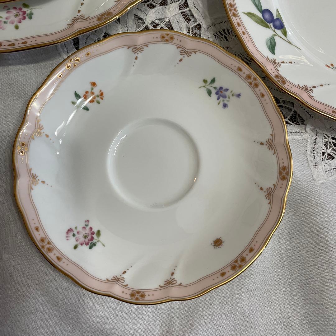 ノリタケ　ダイヤモンドコレクション　メゾンフルール　カップ＆ソーサー　プレート