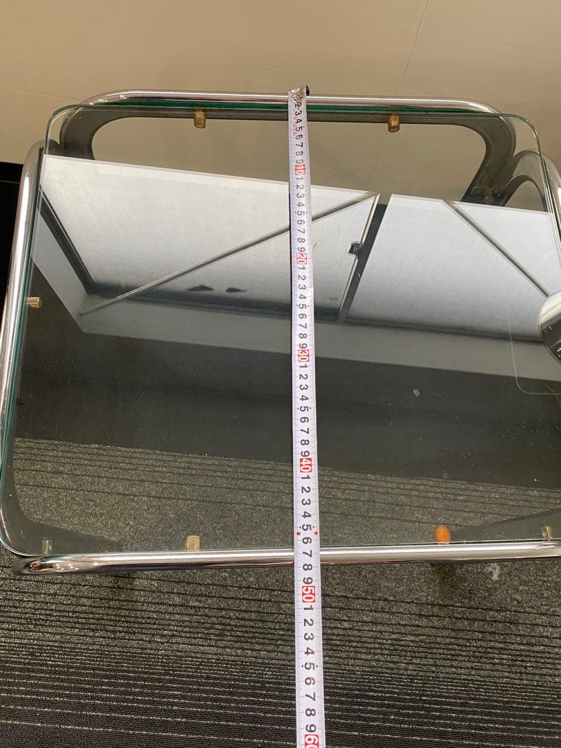 ヴィンテージ ガラステーブル　スペースエイジ　ミッドセンチュリー