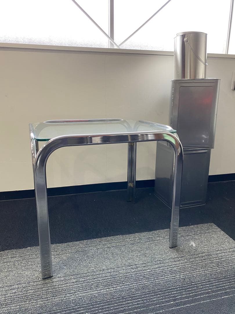 ヴィンテージ ガラステーブル　スペースエイジ　ミッドセンチュリー