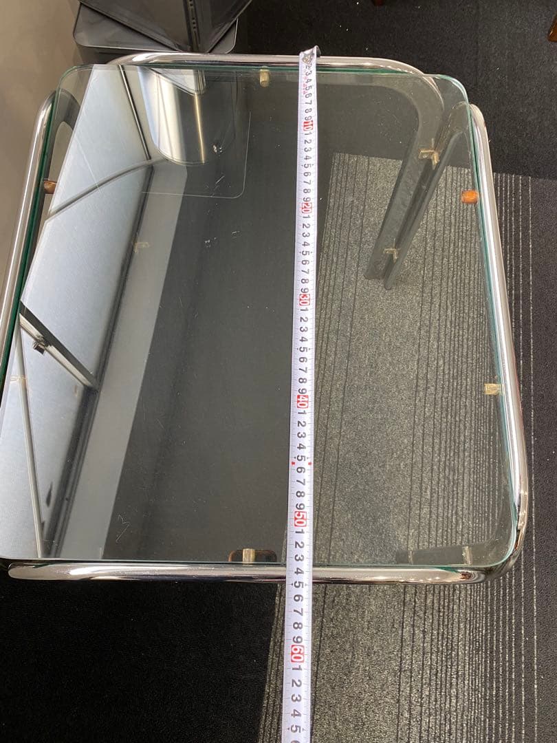 ヴィンテージ ガラステーブル　スペースエイジ　ミッドセンチュリー