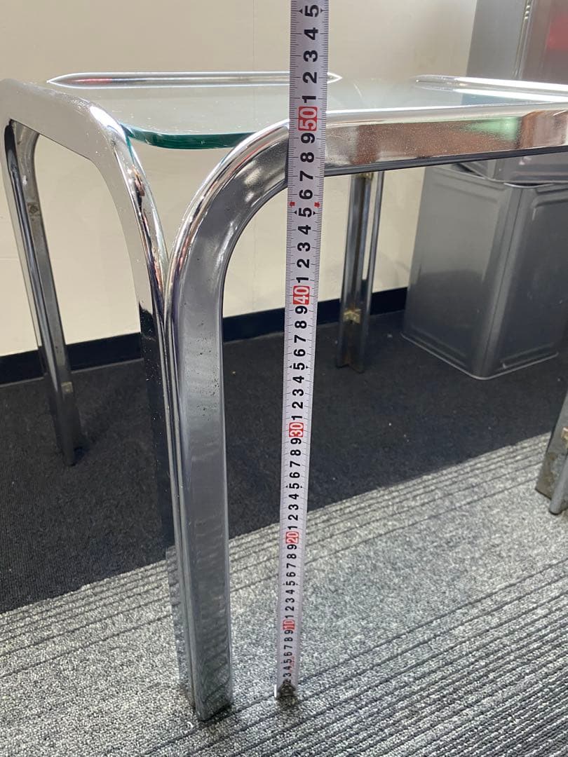 ヴィンテージ ガラステーブル　スペースエイジ　ミッドセンチュリー