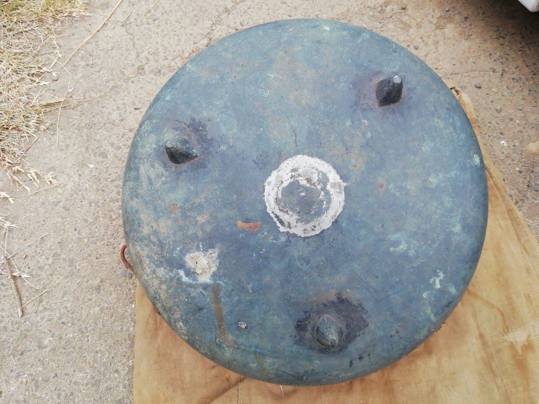 ♪昔の大鍋 砲金、銅、ブロンズ　6.8k 　鰹浜茹でで使用　在銘