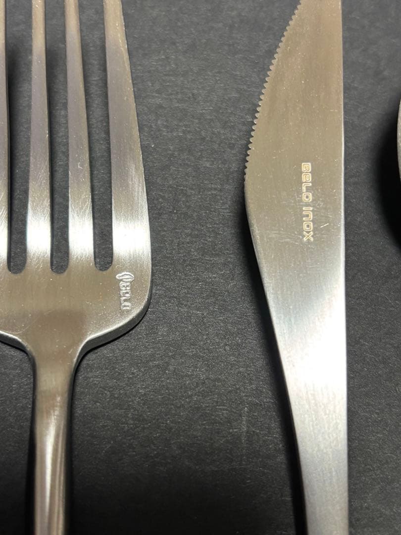 新品箱付 BELO INOX ベロイノックス カトラリー 6本セット ブラウン