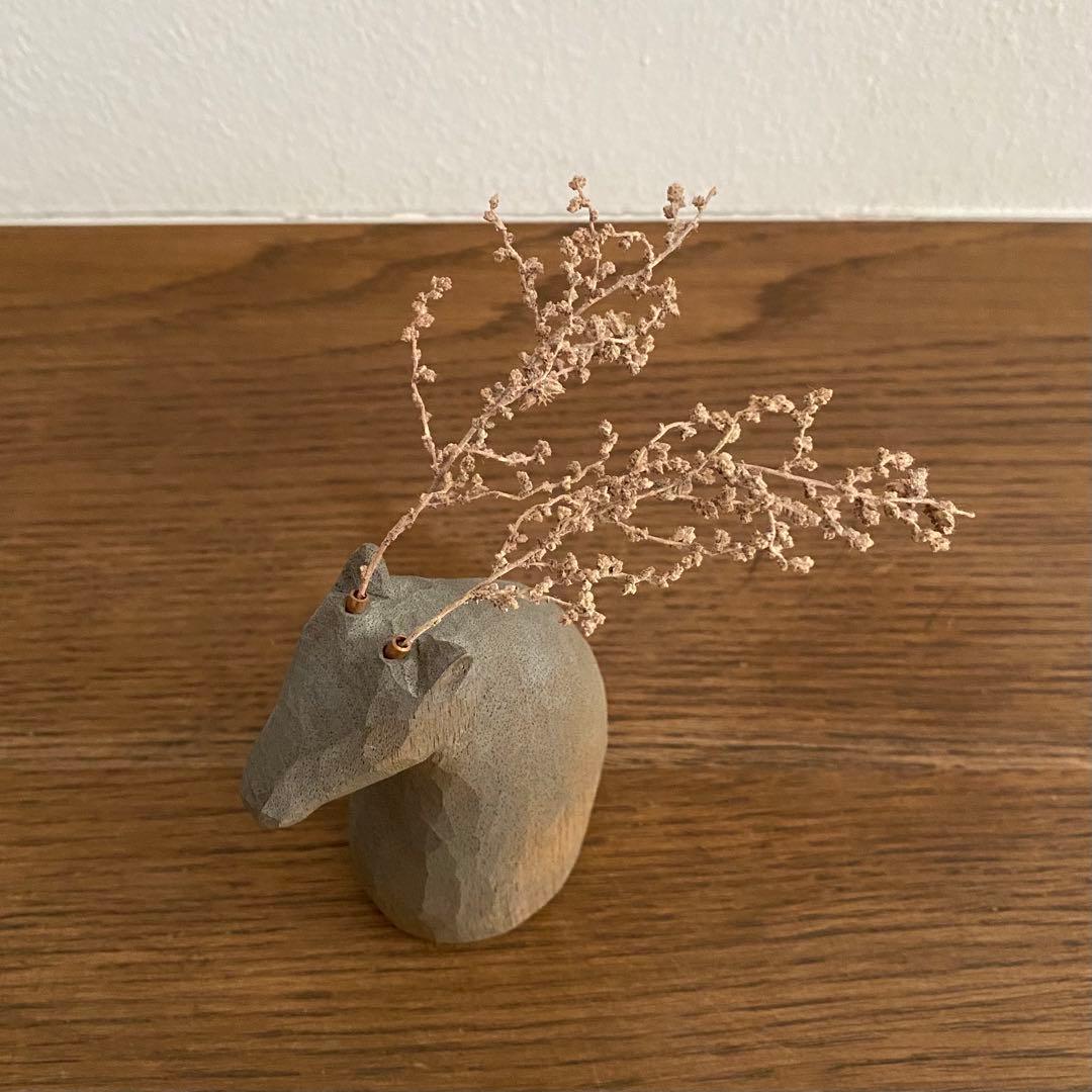 苔むす木工 オブジェ シカ