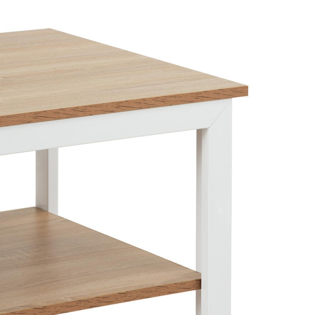 【新品】パソコンデスク折りたたみデスク 簡易学習デスク 3段収納【ナチュラル】