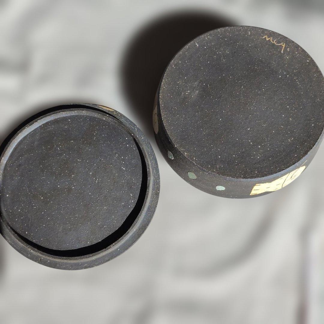 長田恵　ケース　猫　笠間焼　蓋物