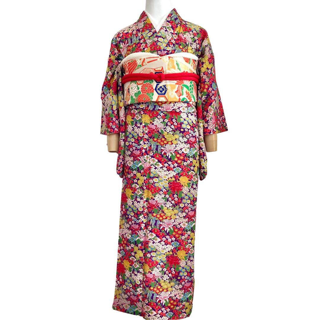 ★ ねむです★ アンティーク着物　ジュニア　大人　NO33