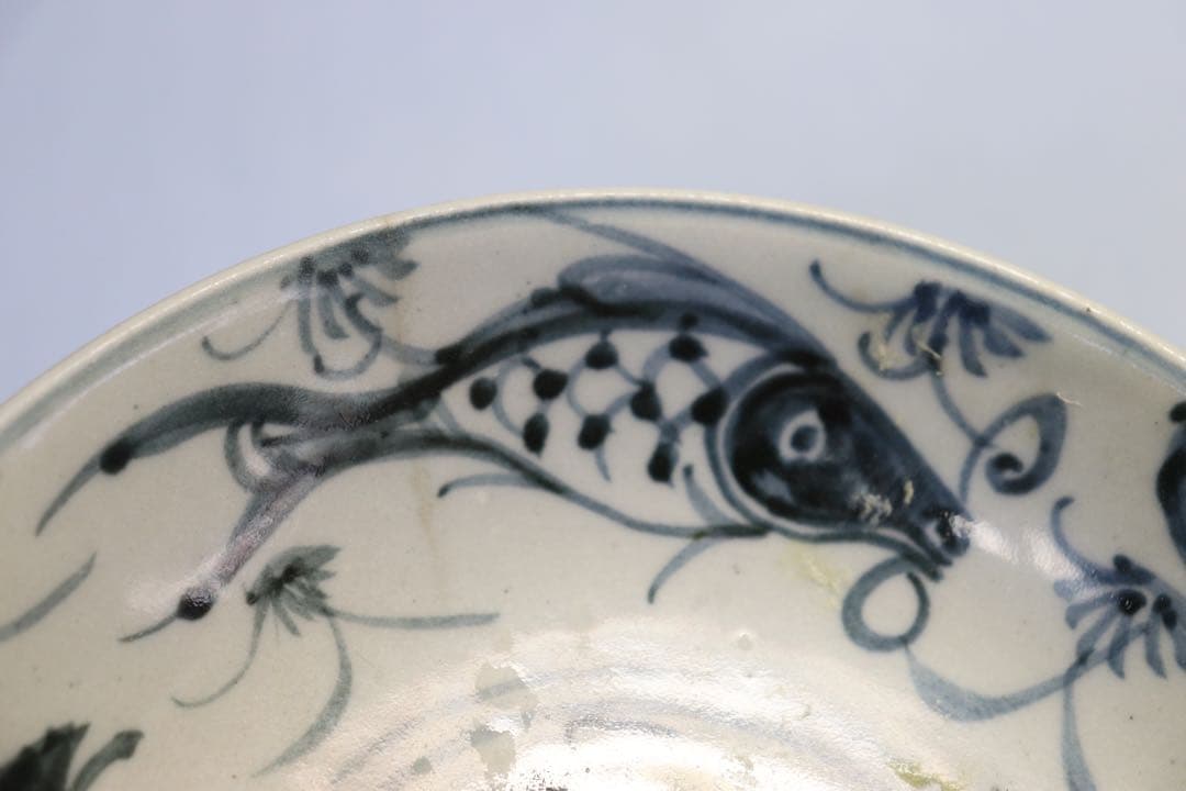 中国 清朝期 染付魚藻紋大皿 送料込み0930 - メルカリ