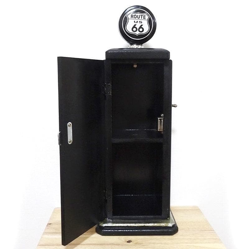 ガスポンプ マルチキャビネット ROUTE66 ラック 棚 インテリア 収納 黒