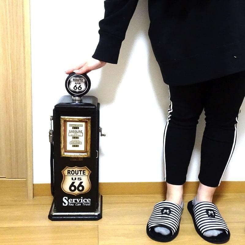 ガスポンプ マルチキャビネット ROUTE66 ラック 棚 インテリア 収納 黒