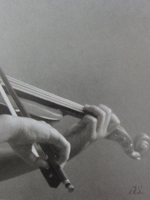 島村信之、【響き】、希少な額装用画集画、新品高級額 額装付、状態良好