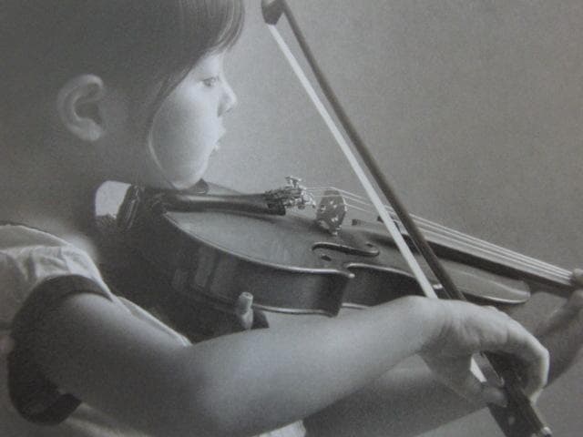 島村信之、【響き】、希少な額装用画集画、新品高級額 額装付、状態良好