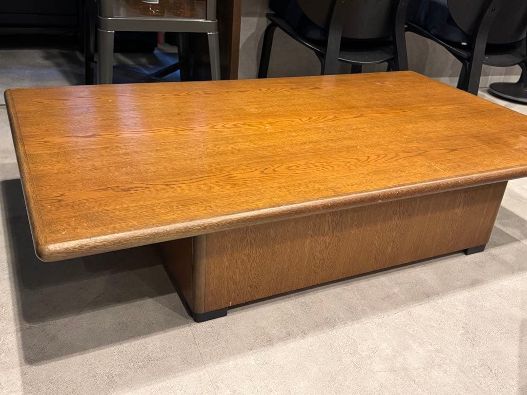 カリモク karimoku 木製ブラウン角型ローテーブル