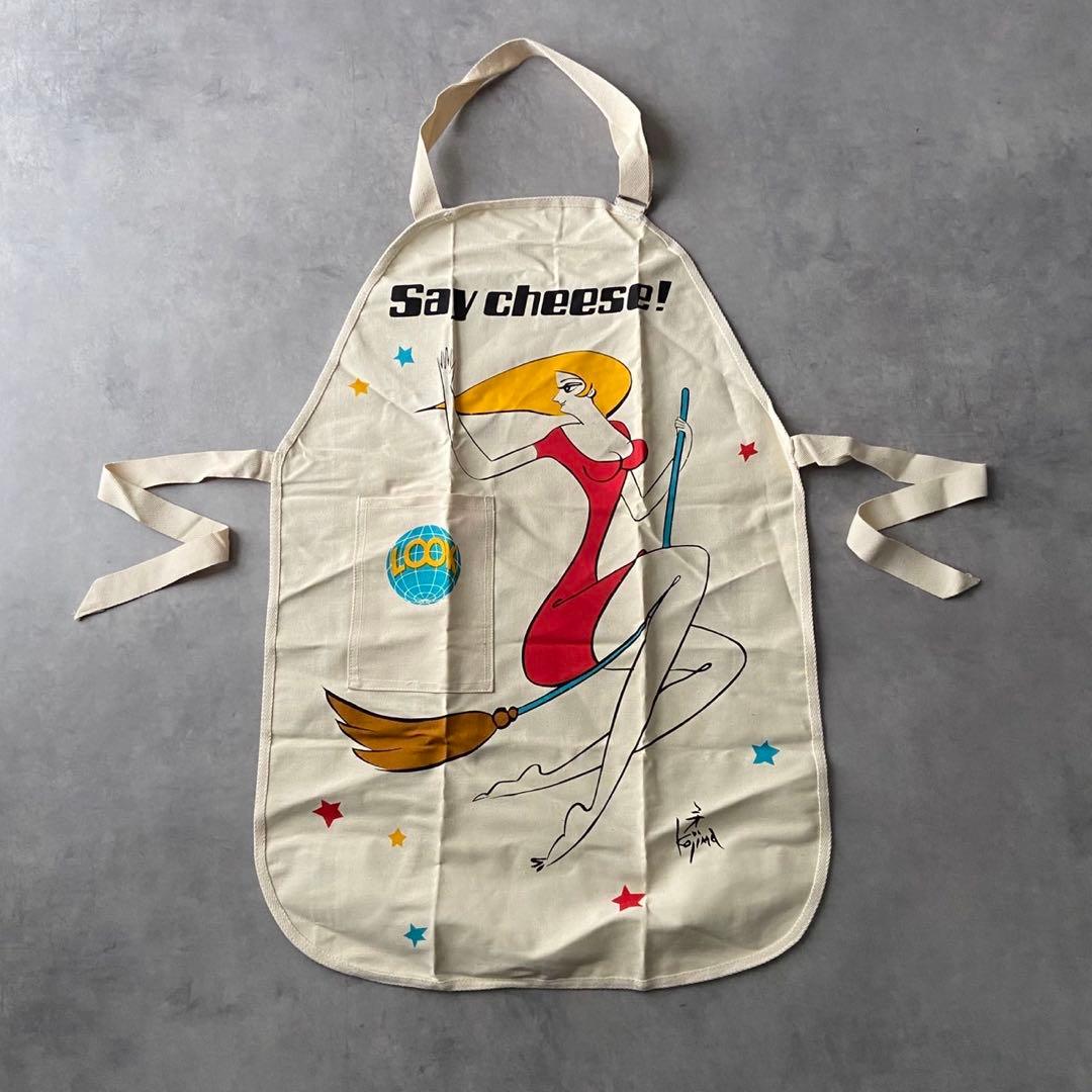 希少】非売品 当時モノ 小島功 エプロン 昭和レトロ ファンシー AY34