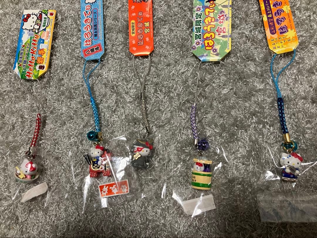 ハローキティ ご当地ストラップ キーホルダー9個セット 東北
