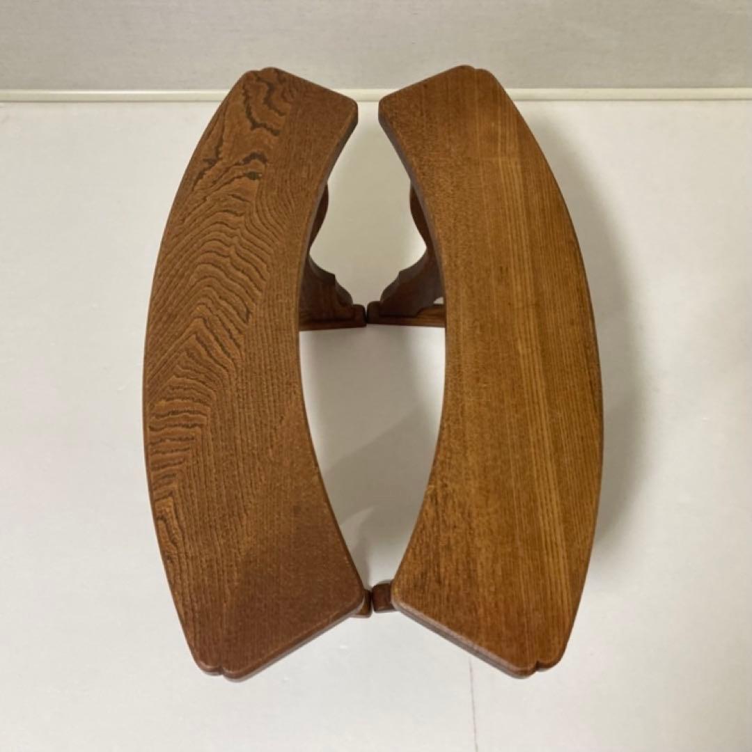 脇息 肘掛け 肘掛け 木製 透かし 2点 和風 家具 インテリア レトロ