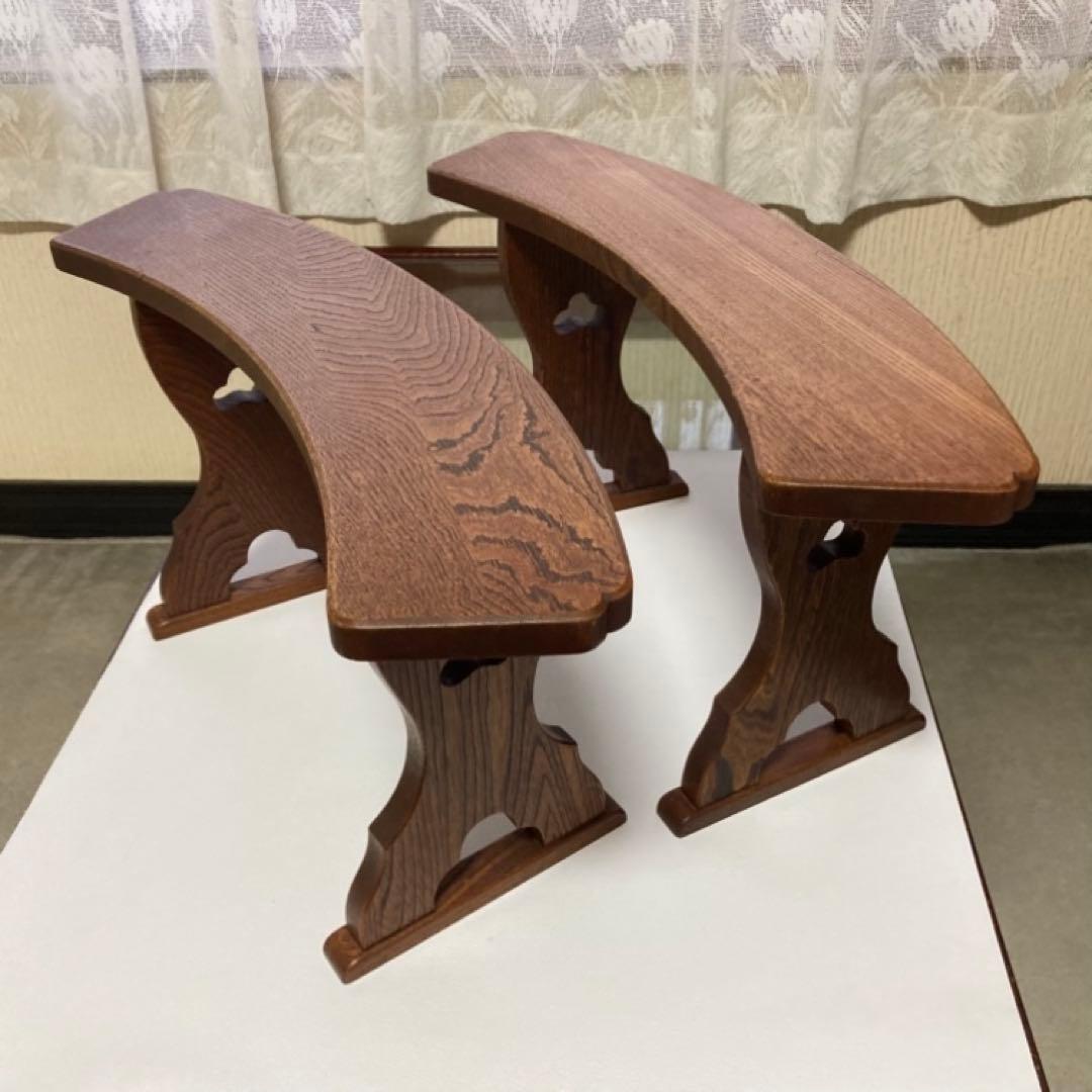 脇息 肘掛け 肘掛け 木製 透かし 2点 和風 家具 インテリア レトロ