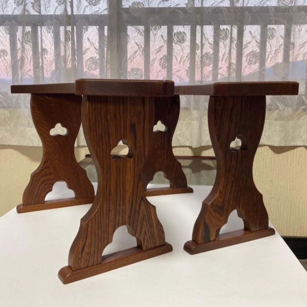 脇息 肘掛け 肘掛け 木製 透かし 2点 和風 家具 インテリア レトロ