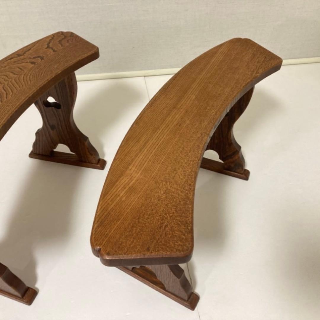 脇息 肘掛け 肘掛け 木製 透かし 2点 和風 家具 インテリア レトロ