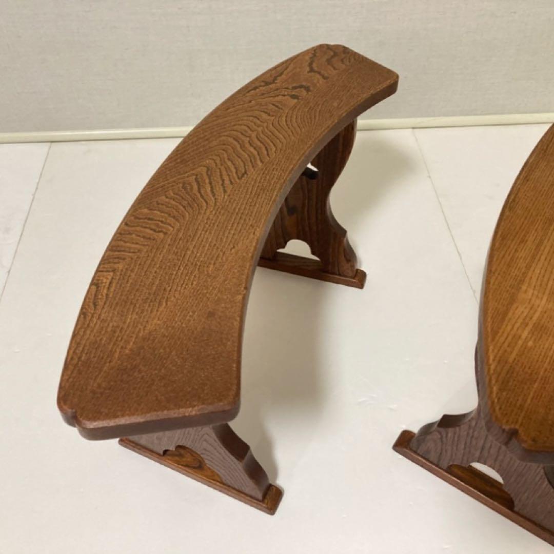 脇息 肘掛け 肘掛け 木製 透かし 2点 和風 家具 インテリア レトロ