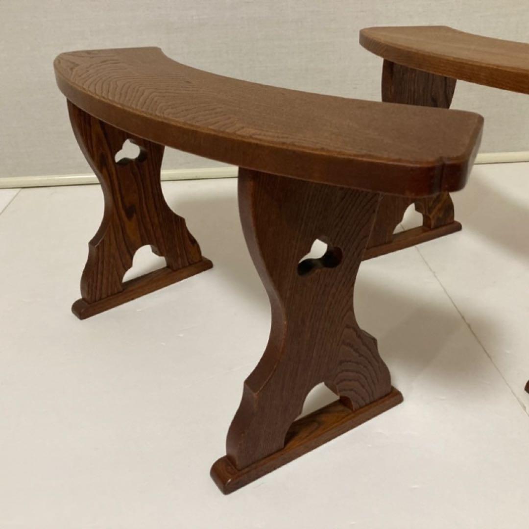 脇息 肘掛け 肘掛け 木製 透かし 2点 和風 家具 インテリア レトロ