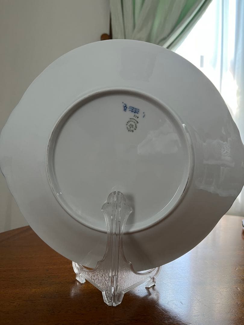 美品　ロイヤルコペンハーゲンブルーフルーテッドハーフレースディッシュ