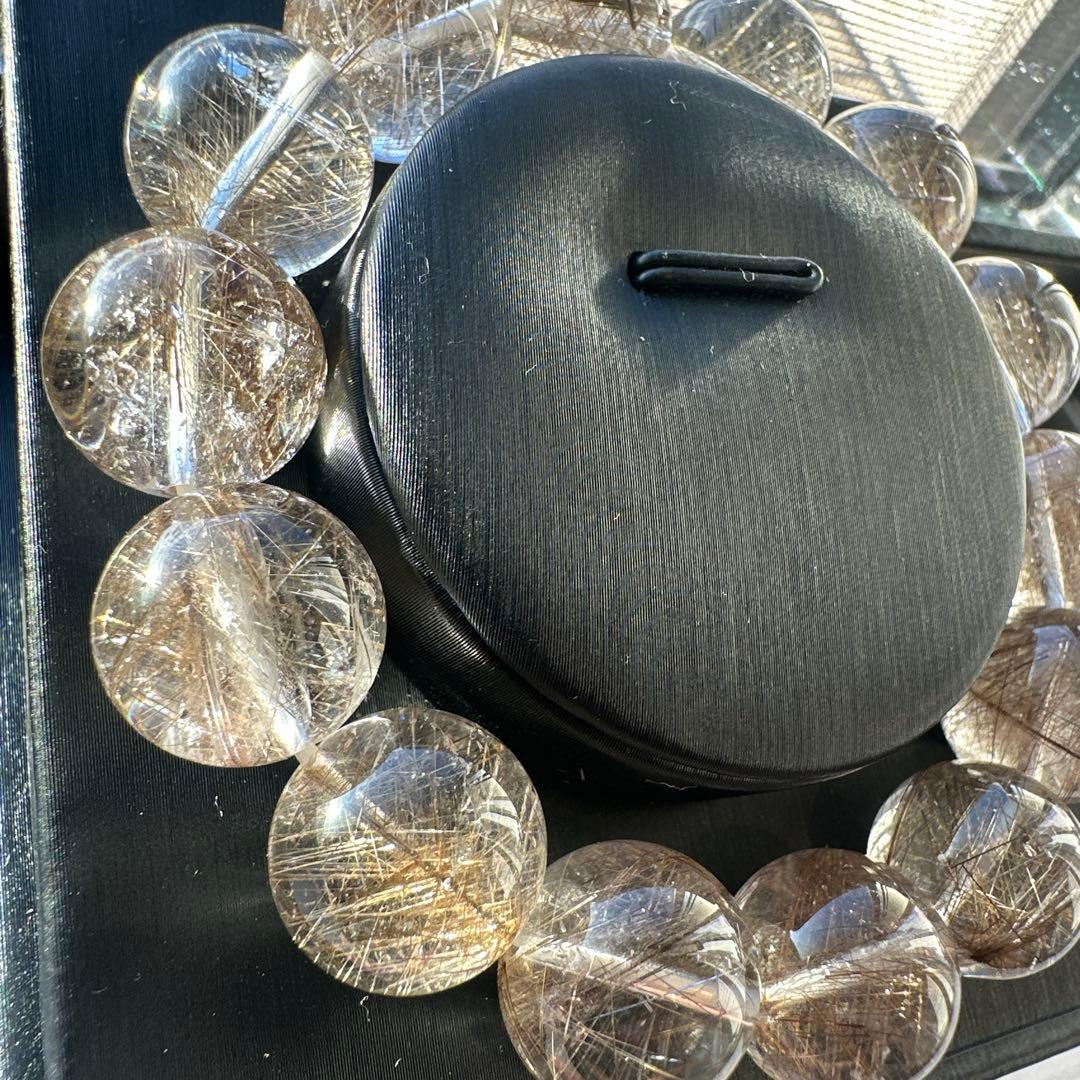 高品質　透明感抜群大玉シルバールチル　天然石　パワーストーン