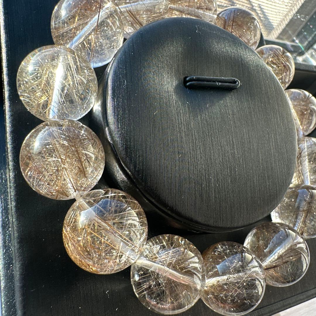 高品質　透明感抜群大玉シルバールチル　天然石　パワーストーン