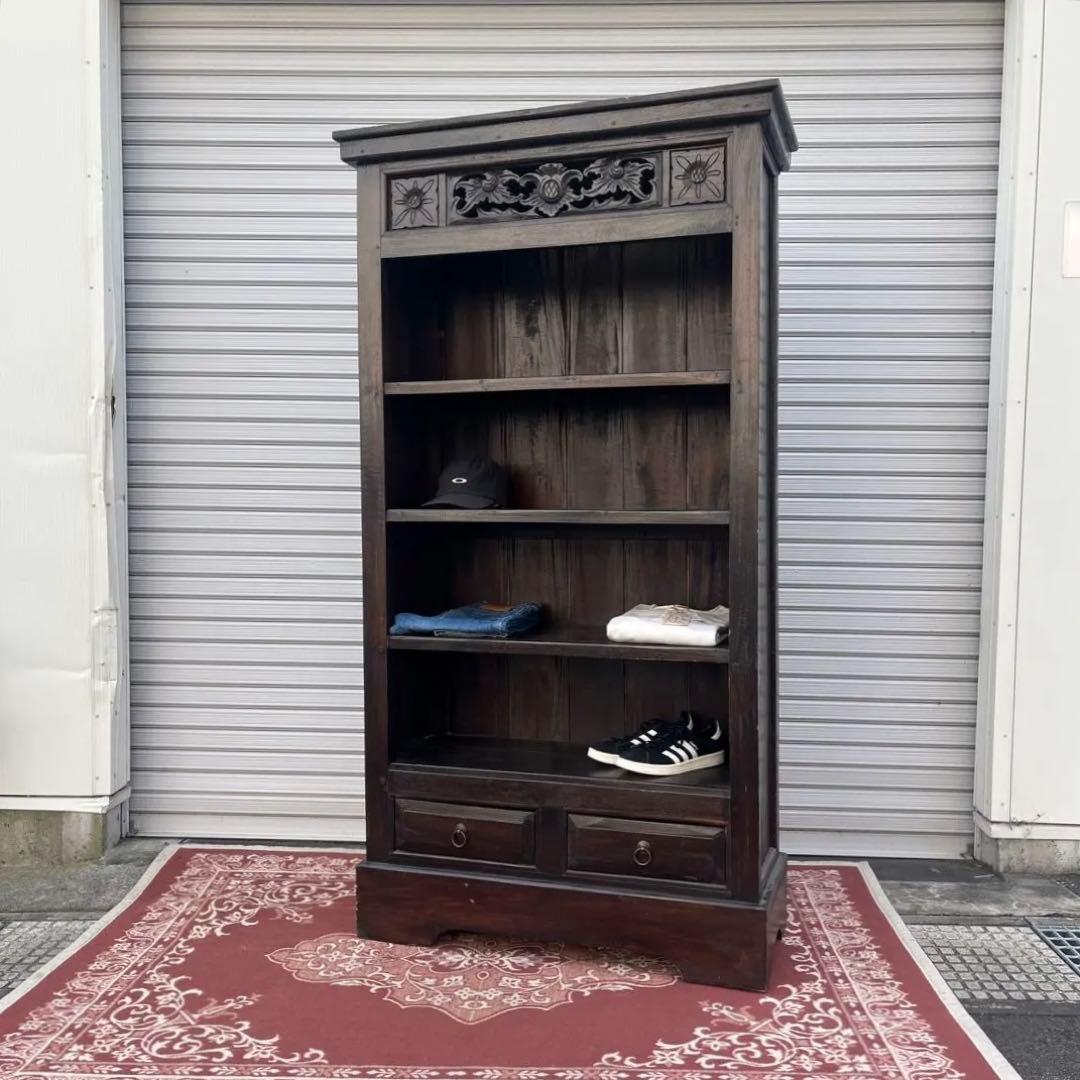 ビンテージ古家具◾️木製無垢材 古着屋で使っていたディスプレイ棚 展示棚 シェルフ