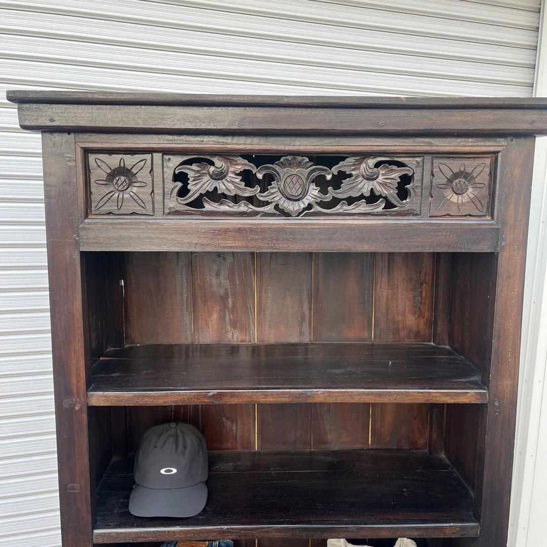 ビンテージ古家具◾️木製無垢材 古着屋で使っていたディスプレイ棚 展示棚 シェルフ