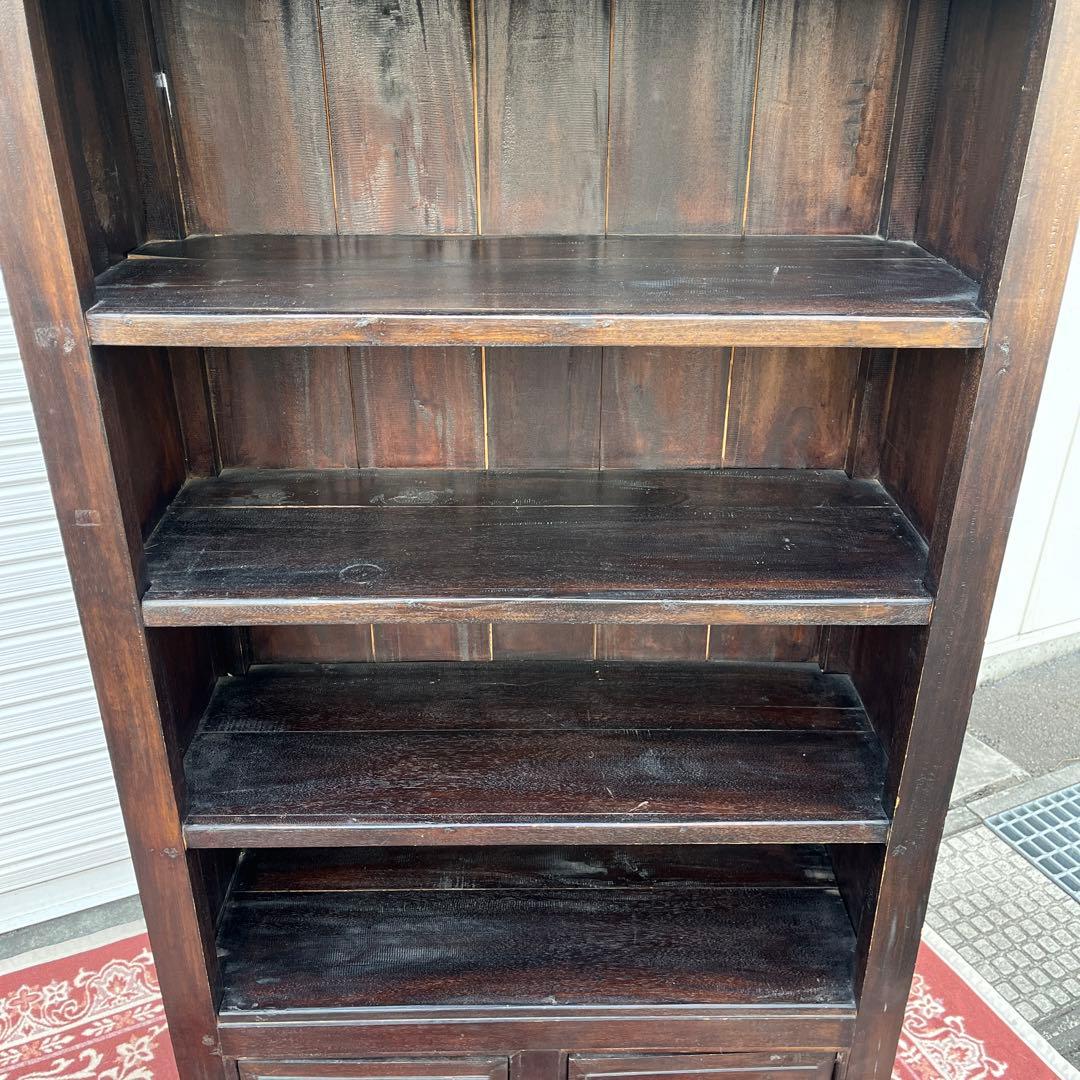 ビンテージ古家具◾️木製無垢材 古着屋で使っていたディスプレイ棚 展示棚 シェルフ