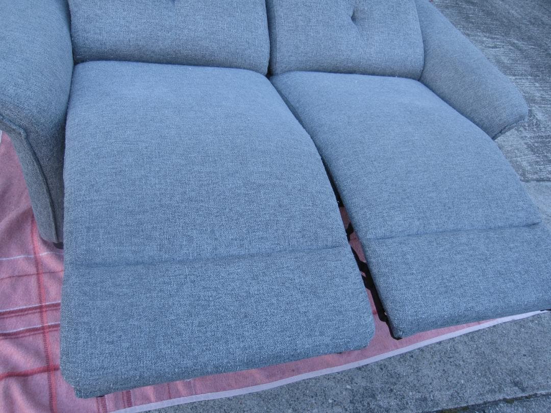 名古屋市等送料無料★ニトリ 2人掛け電動布張りリクライニングソファ Nピュール