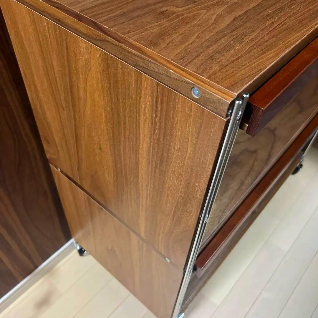 無印良品 ユニットシェルフ フラップ扉ボックス ウォールナット材