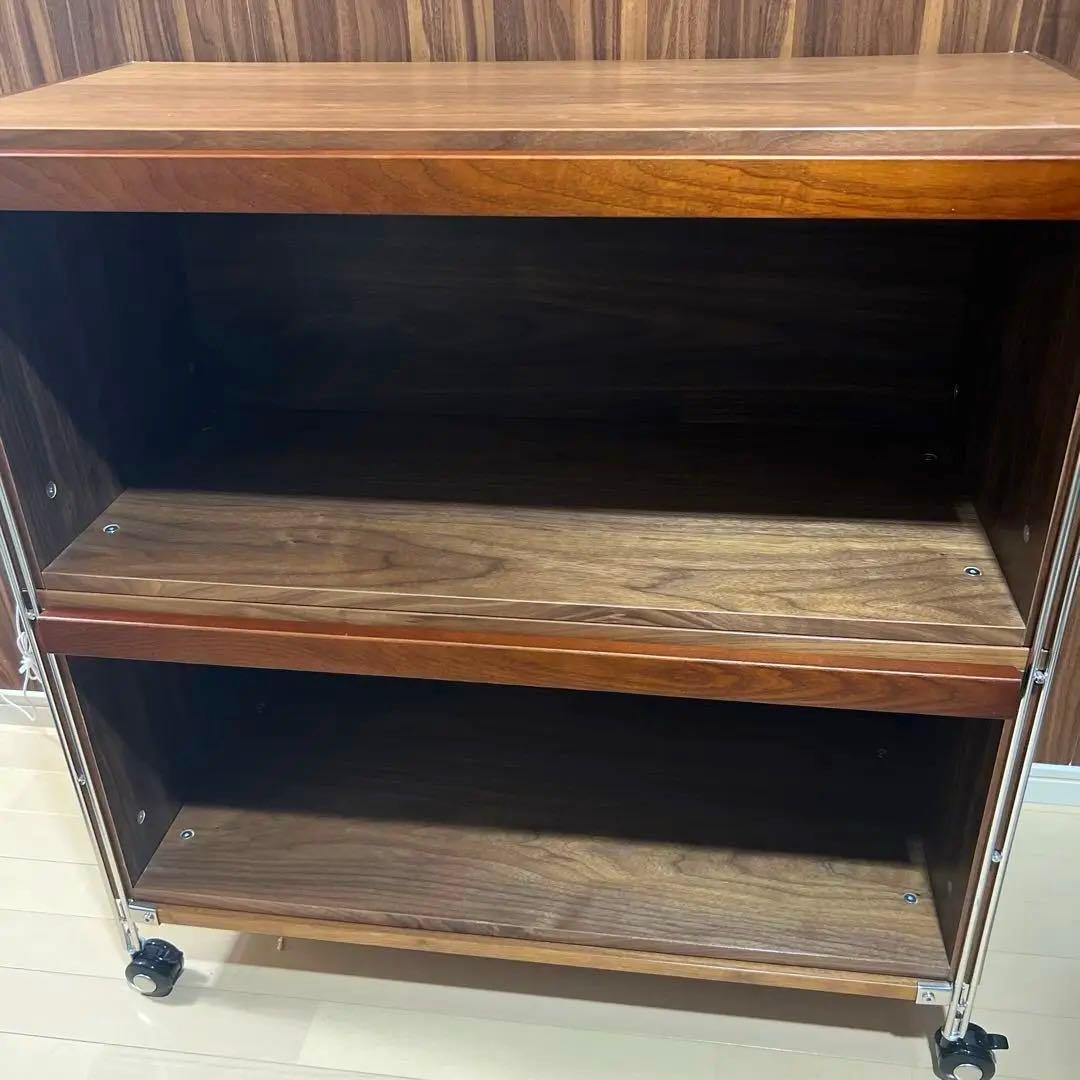 無印良品 ユニットシェルフ フラップ扉ボックス ウォールナット材