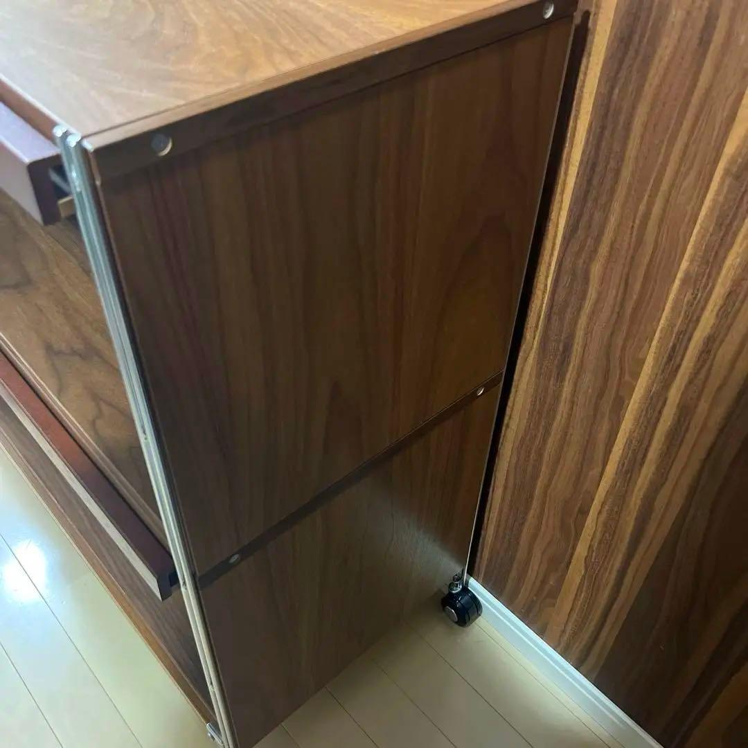 無印良品 ユニットシェルフ フラップ扉ボックス ウォールナット材