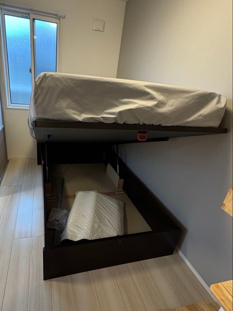 【aoiさま専用】ニトリ　跳ね上げ式セミダブルベッドフレーム