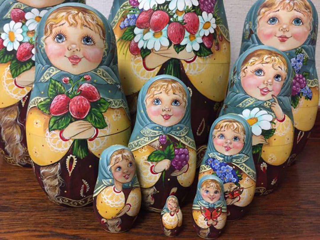 【bern】ロシア雑貨☆特大マトリョーシカ(10P)H25cmスベトラーナ