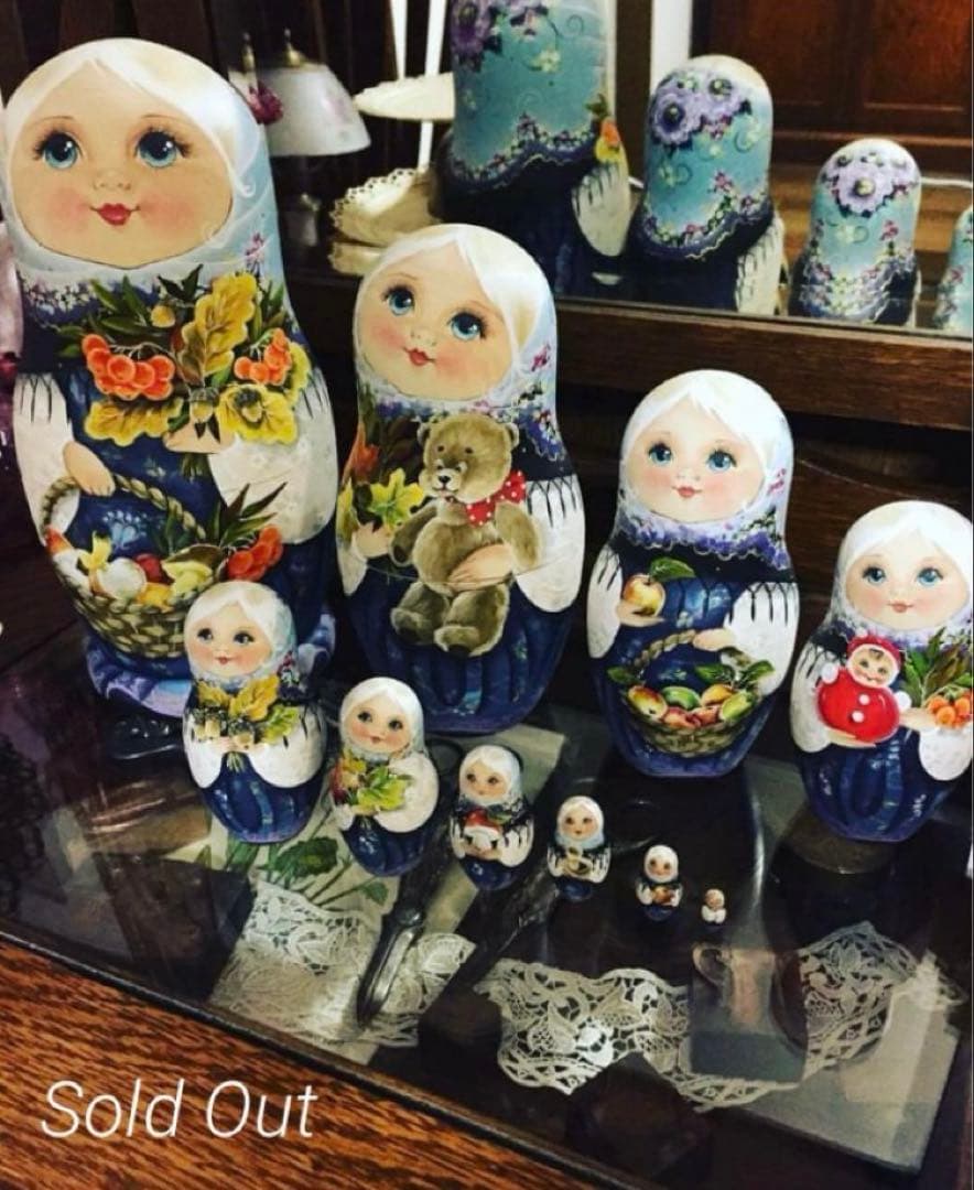 【bern】ロシア雑貨☆特大マトリョーシカ(10P)H25cmスベトラーナ