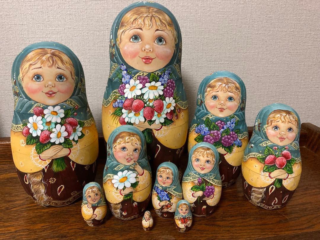 【bern】ロシア雑貨☆特大マトリョーシカ(10P)H25cmスベトラーナ