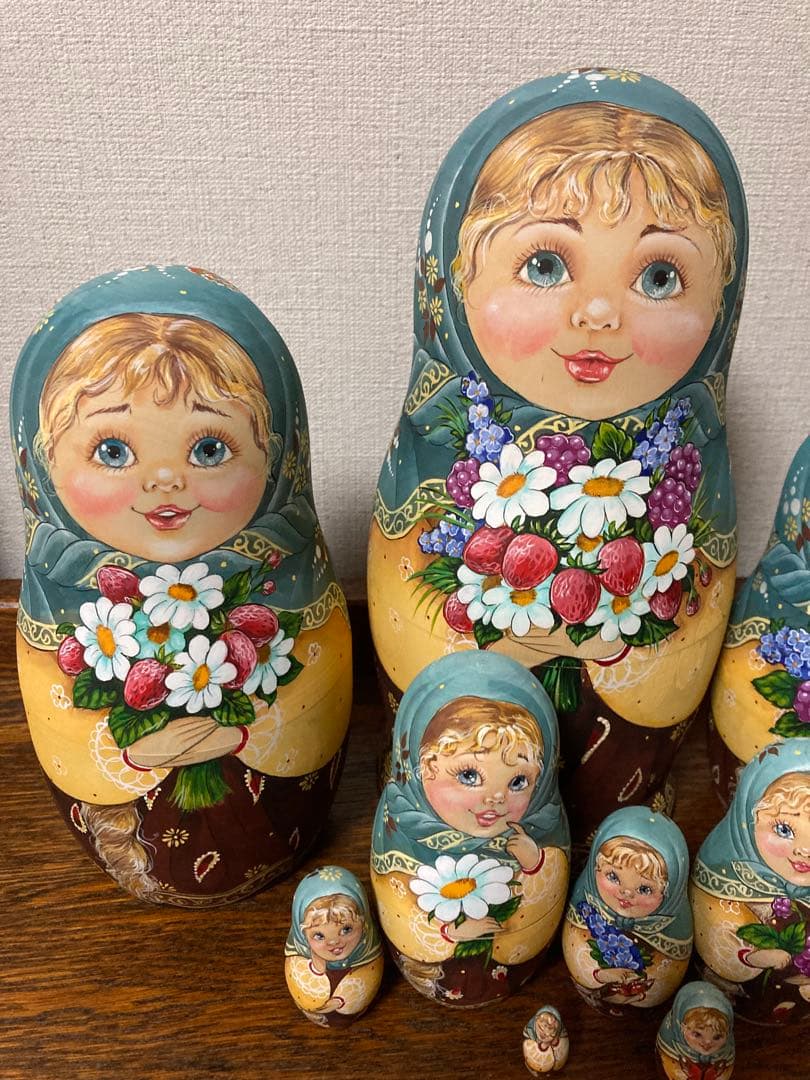 【bern】ロシア雑貨☆特大マトリョーシカ(10P)H25cmスベトラーナ