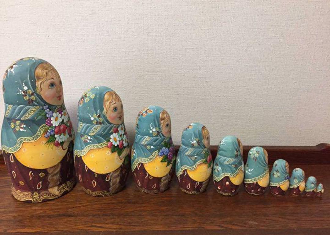 【bern】ロシア雑貨☆特大マトリョーシカ(10P)H25cmスベトラーナ