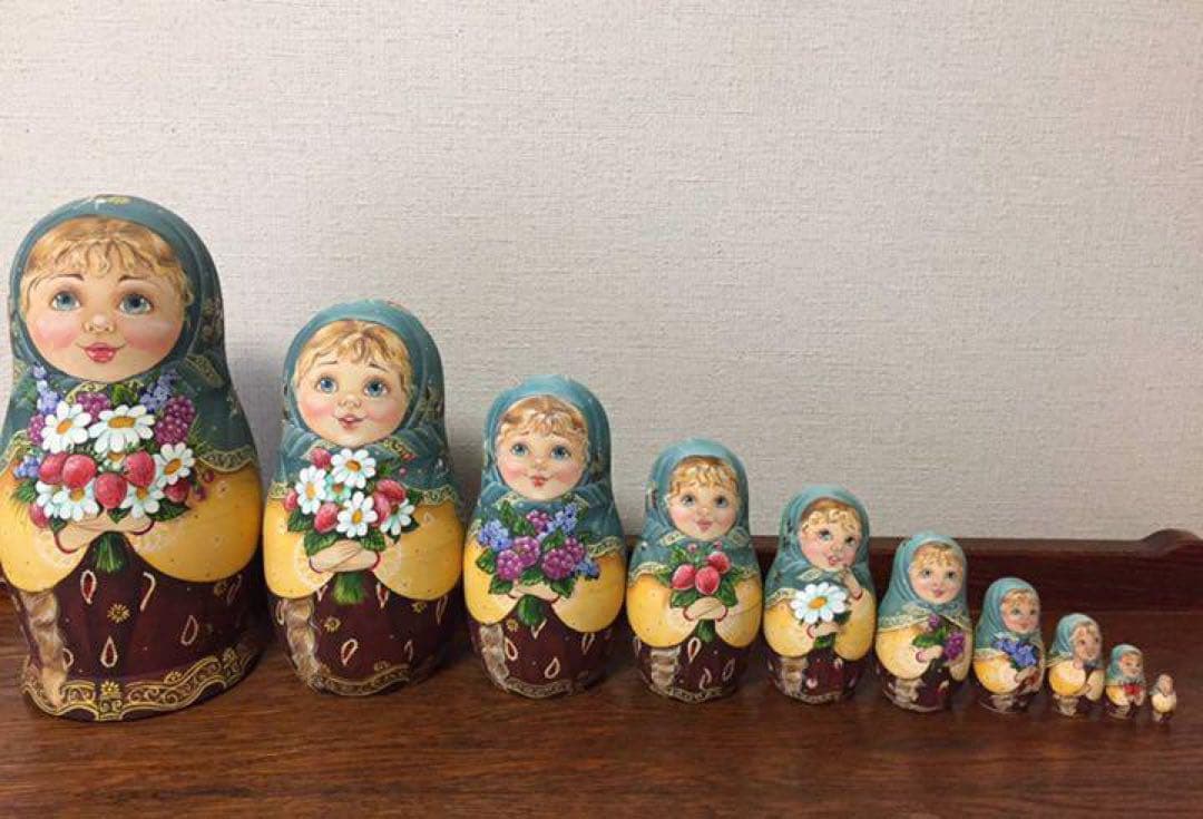 【bern】ロシア雑貨☆特大マトリョーシカ(10P)H25cmスベトラーナ