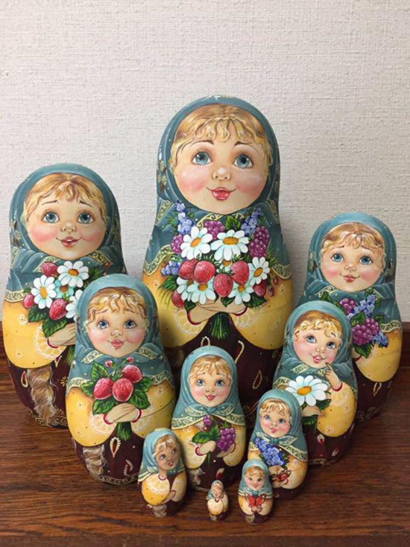【bern】ロシア雑貨☆特大マトリョーシカ(10P)H25cmスベトラーナ
