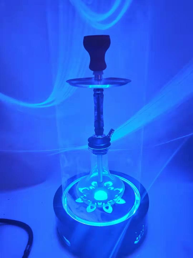 ★訳あり　シーシャ シーシャ台　スタンド 台 本体 炭  水タバコ 台座 ブルー